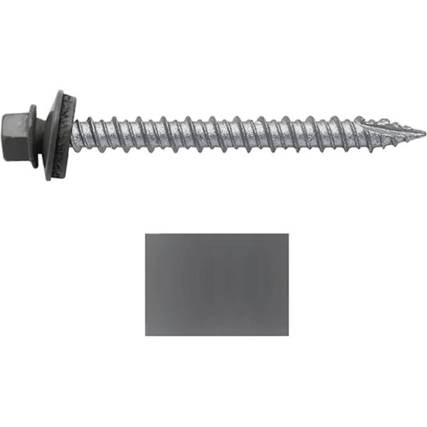 Metal Roofing Screws 250 10 x 2 Charcoal Hex Head_2