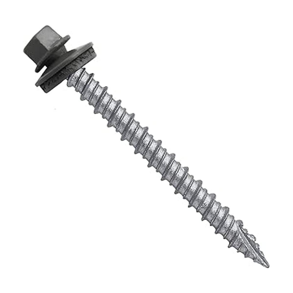 Metal Roofing Screws 250 10 x 2 Charcoal Hex Head