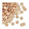 PH PandaHall 100 botones planos de metal de 0.472 in para_1