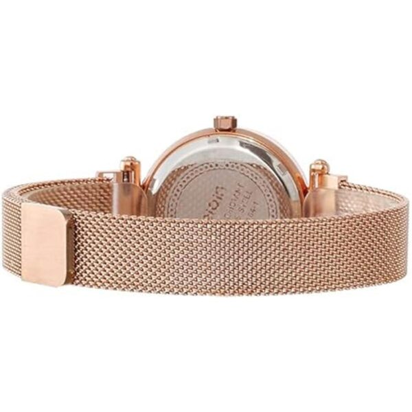 Relojes de pulsera analógicos de cuarzo correa de malla_5