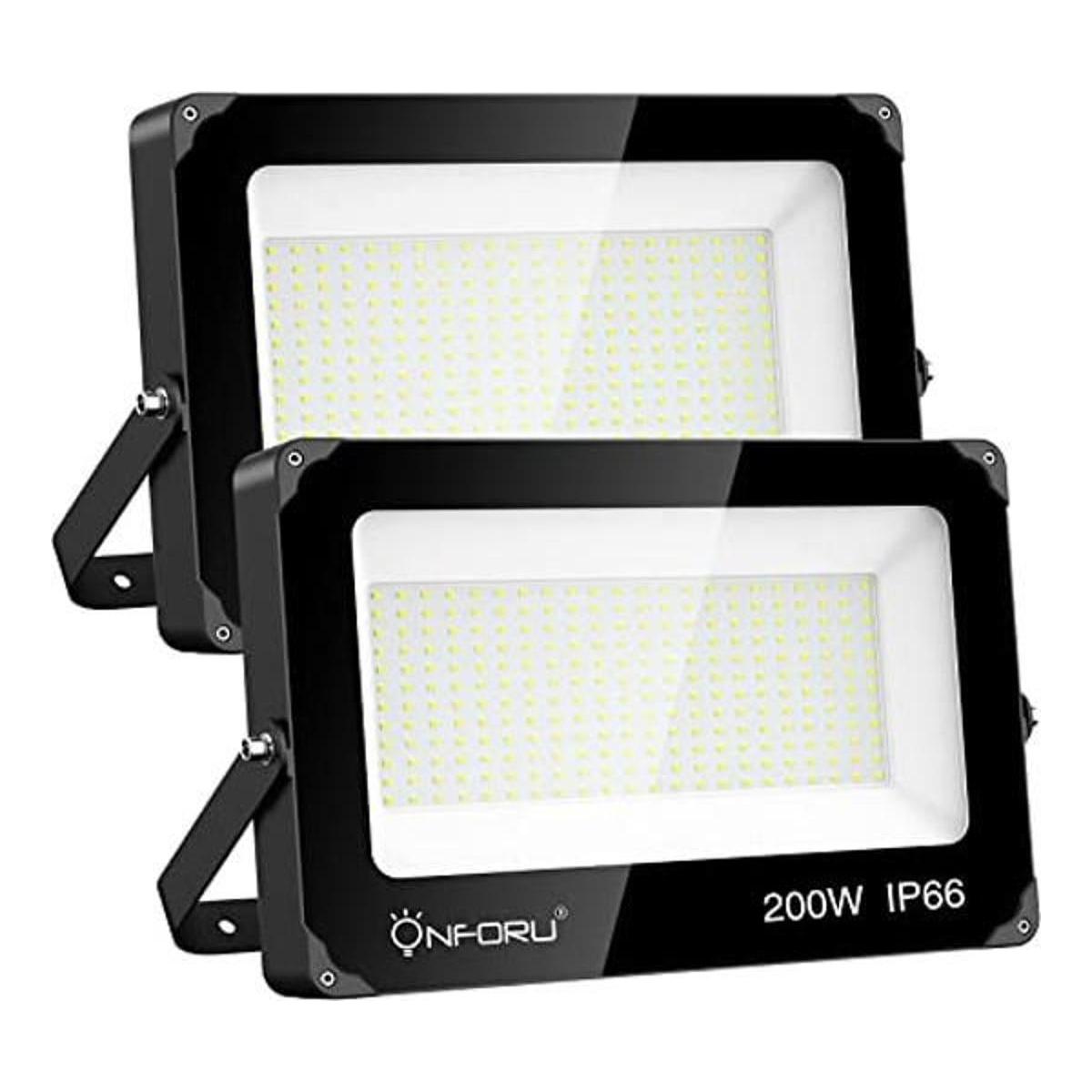 Onforu Paquete de 2 luces LED de inundación de 200 W