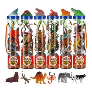 Liberty Imports Mini figura de animales en tubos juego de_1