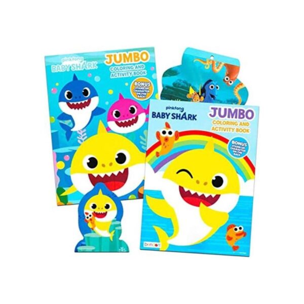 Juego de libro para colorear de tiburón para bebé incluye_1