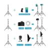 Trípode para selfie soporte extensible de 65 pulgadas