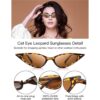 Gafas de sol vintage con diseño de leopardo de ojo de gato