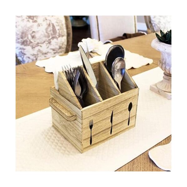 Ikee Design Soporte de utensilios de madera para cubiertos_6