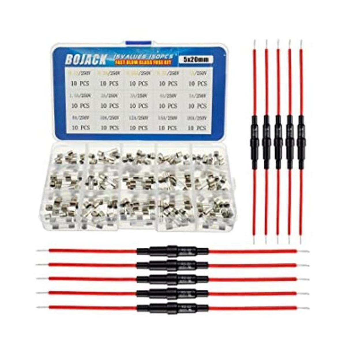 BOJACK Portafusibles de 0.197 x 0.787 in tipo tornillo en