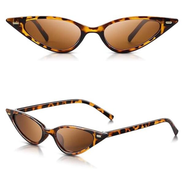 Gafas de sol vintage con diseño de leopardo de ojo de gato