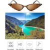Gafas de sol vintage con diseño de leopardo de ojo de gato