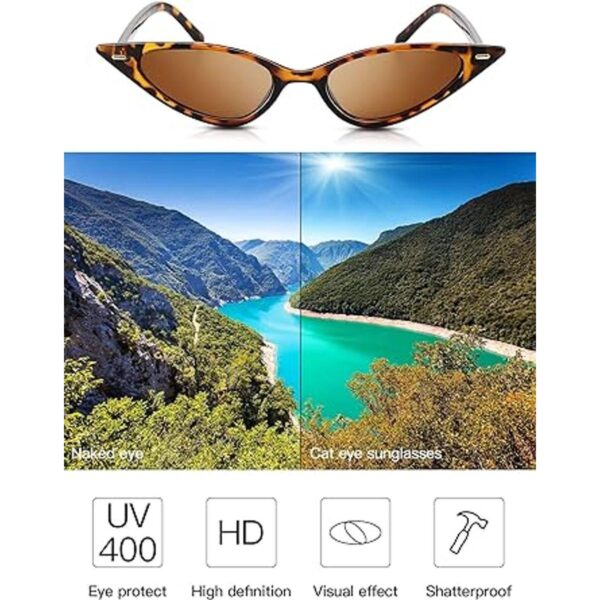 Gafas de sol vintage con diseño de leopardo de ojo de gato