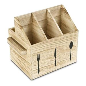 Ikee Design Soporte de utensilios de madera para cubiertos_1