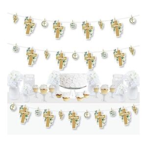 Big Dot of Happiness Confirmation Elegant Cross Guirnalda_1
