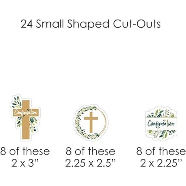 Big Dot of Happiness Confirmation Elegant Cross Guirnalda_5