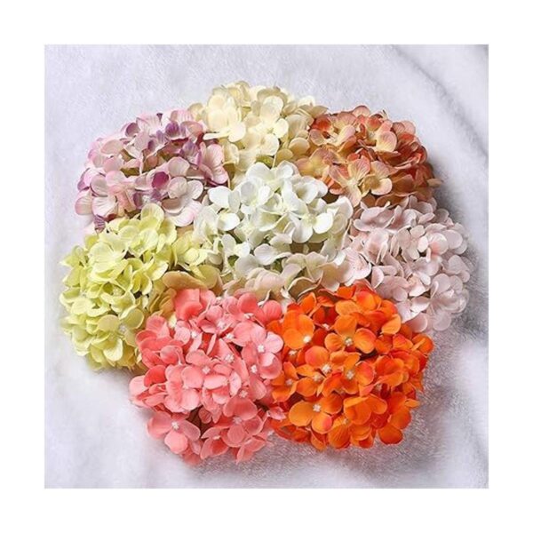 LUSHIDI Cabezales artificiales de hortensias de seda con_4