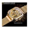 FORSINING Reloj de pulsera mecánico automático dorado para_4