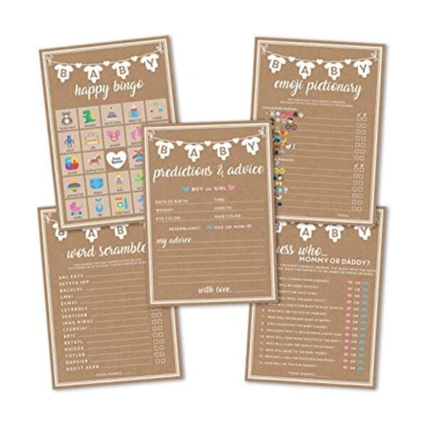 Juegos de baby shower Kraft fiesta abundante 5 juegos_1