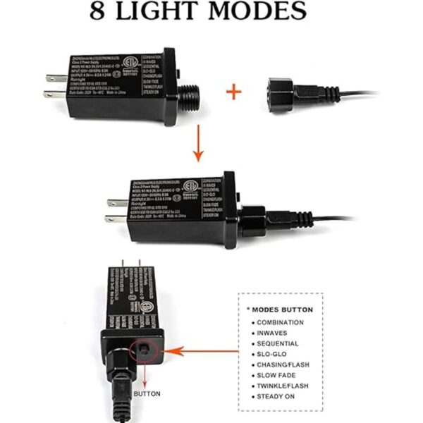 BHCLIGHT 200 luces LED de 66 pies cadena de luces_4