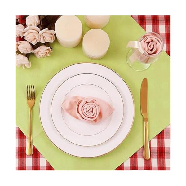 Juego de 6 servilletas de tela rosa 100 algodón