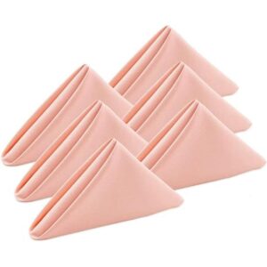 Juego de 6 servilletas de tela rosa 100 algodón