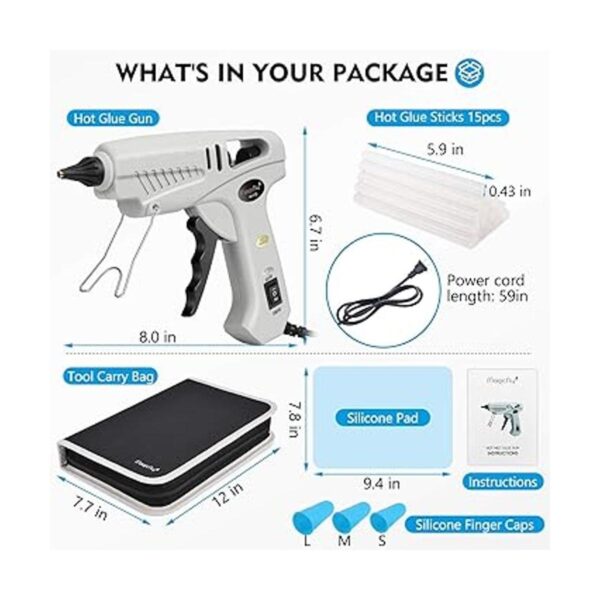 Magicfly 60100W Hot Glue Gun Full Size with Carry Bag and_2