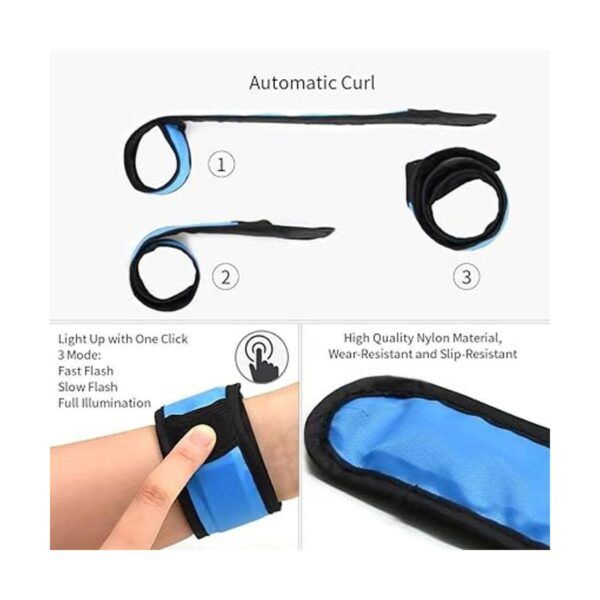 LOBKIN Safety Bracelets LED Slap Armband Kids Walking at_2