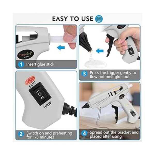 Magicfly 60100W Hot Glue Gun Full Size with Carry Bag and_6