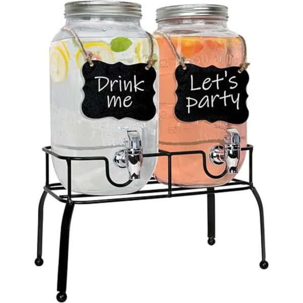 Dispensador de bebidas de vidrio para fiestas juego de_1