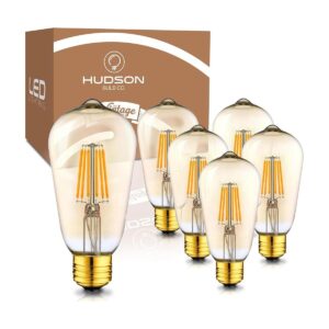 Hudson Bombillas LED Edison vintage de 6 W paquete de_1