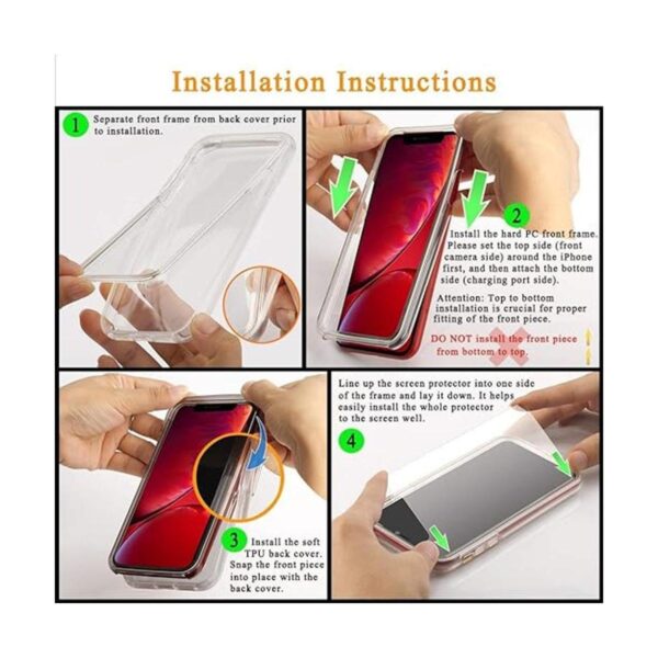 COOLQO Carcasa para iPhone XR transparente cobertura_2
