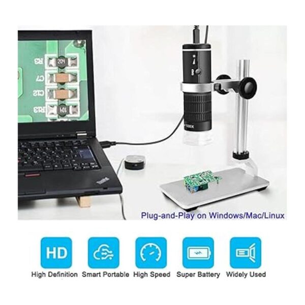 Jiusion Microscopio digital USB WiFi de 50 a 1000 x_3