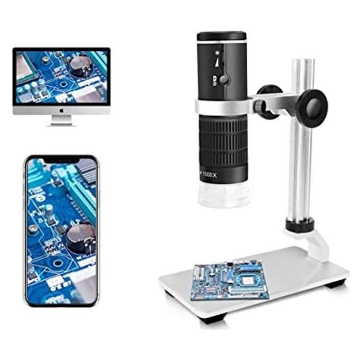 Jiusion Microscopio digital USB WiFi de 50 a 1000 x
