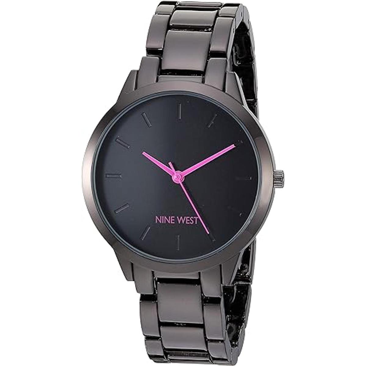 Nine West Reloj de pulsera Gunmetal para mujer