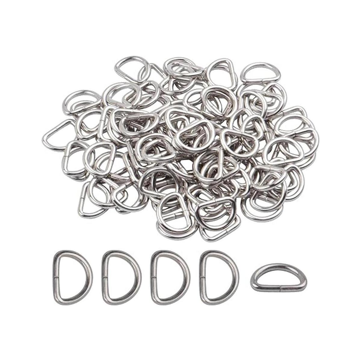 BronaGrand 200 hebillas de anillo en D de metal de 25