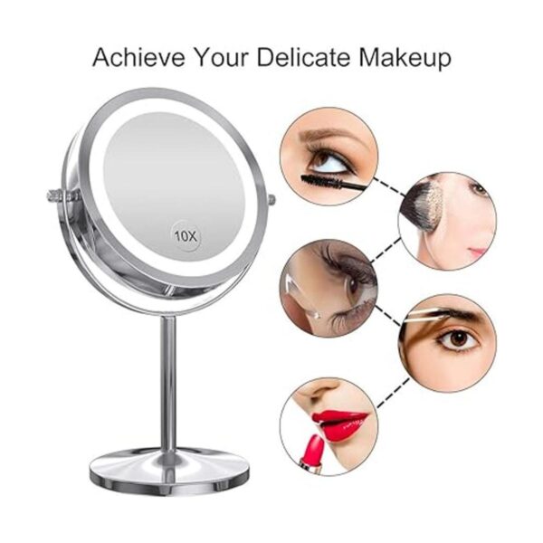 Gospire Espejo de maquillaje LED 1x10x aumento con_5