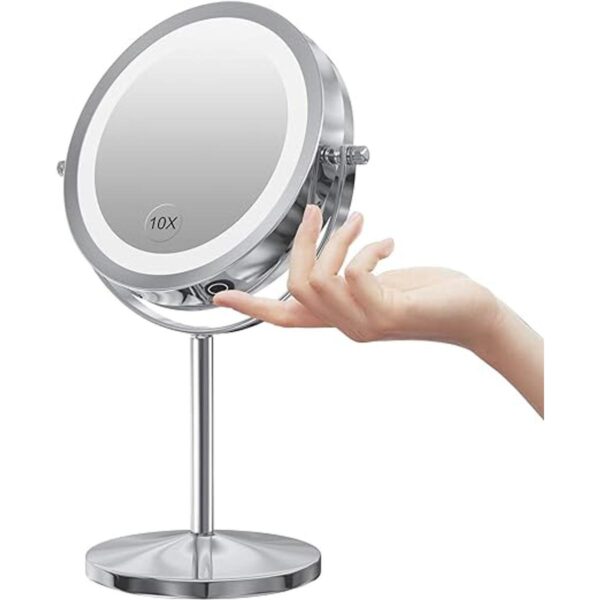 Gospire Espejo de maquillaje LED 1x10x aumento con_1
