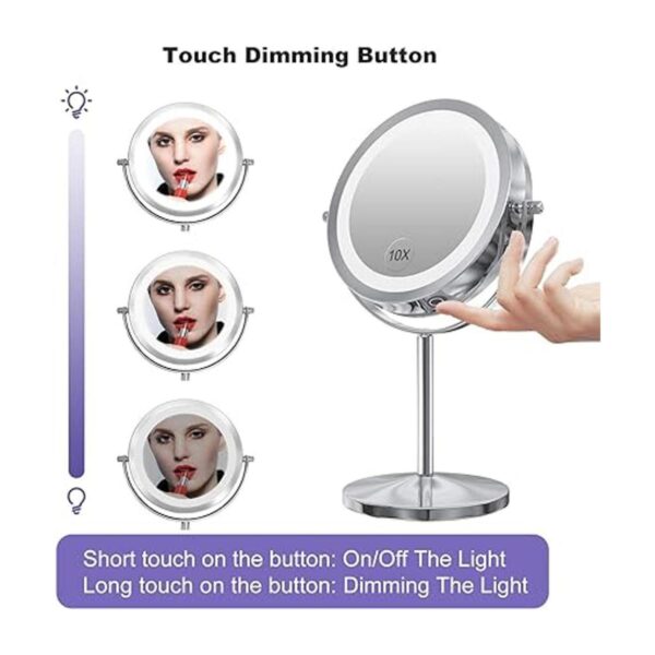 Gospire Espejo de maquillaje LED 1x10x aumento con_3