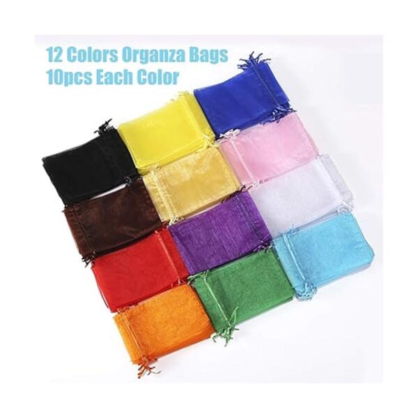 Bouraw Juego de 120 bolsas de organza de 4x6 pulgadas