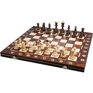 Juego de ajedrez de madera europeo hecho a mano con_1