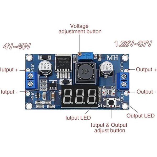4 piezas LM2596S Convertidor Buck DCDC ajustable_3