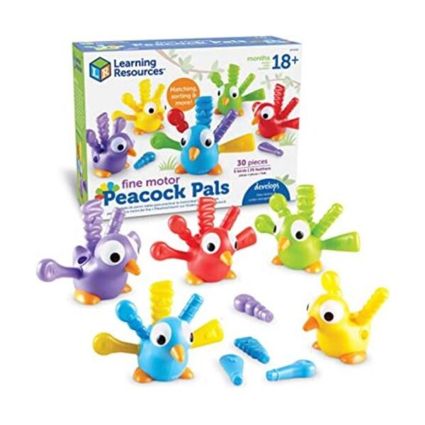 Learning Resources Fine Motor Peacock Pals 5 piezas a_1
