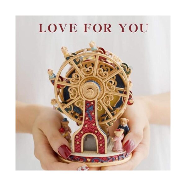 LOVE FOR YOU Caja de música de oso giratorio envuelto en_5