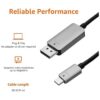 Cable USBC de aluminio a DisplayPort 3 pies_4