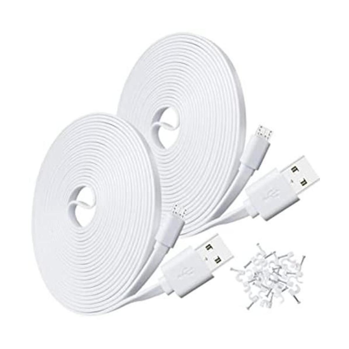Paquete de 2 cables de extensión de alimentación USB de 10