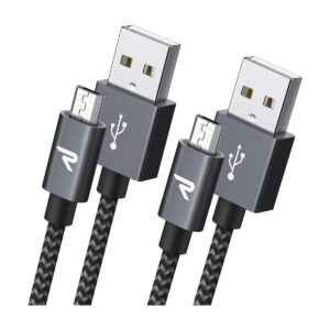 Cable micro USB 2 paquetes6.6 pies Rampow QC 3.0 carga_1