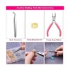 Paxcoo 1350 piezas de suministros para hacer aretes con