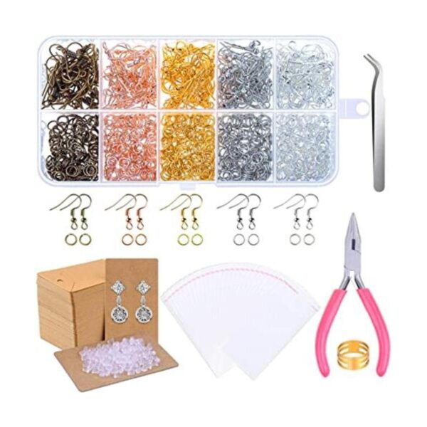 Paxcoo 1350 piezas de suministros para hacer aretes con