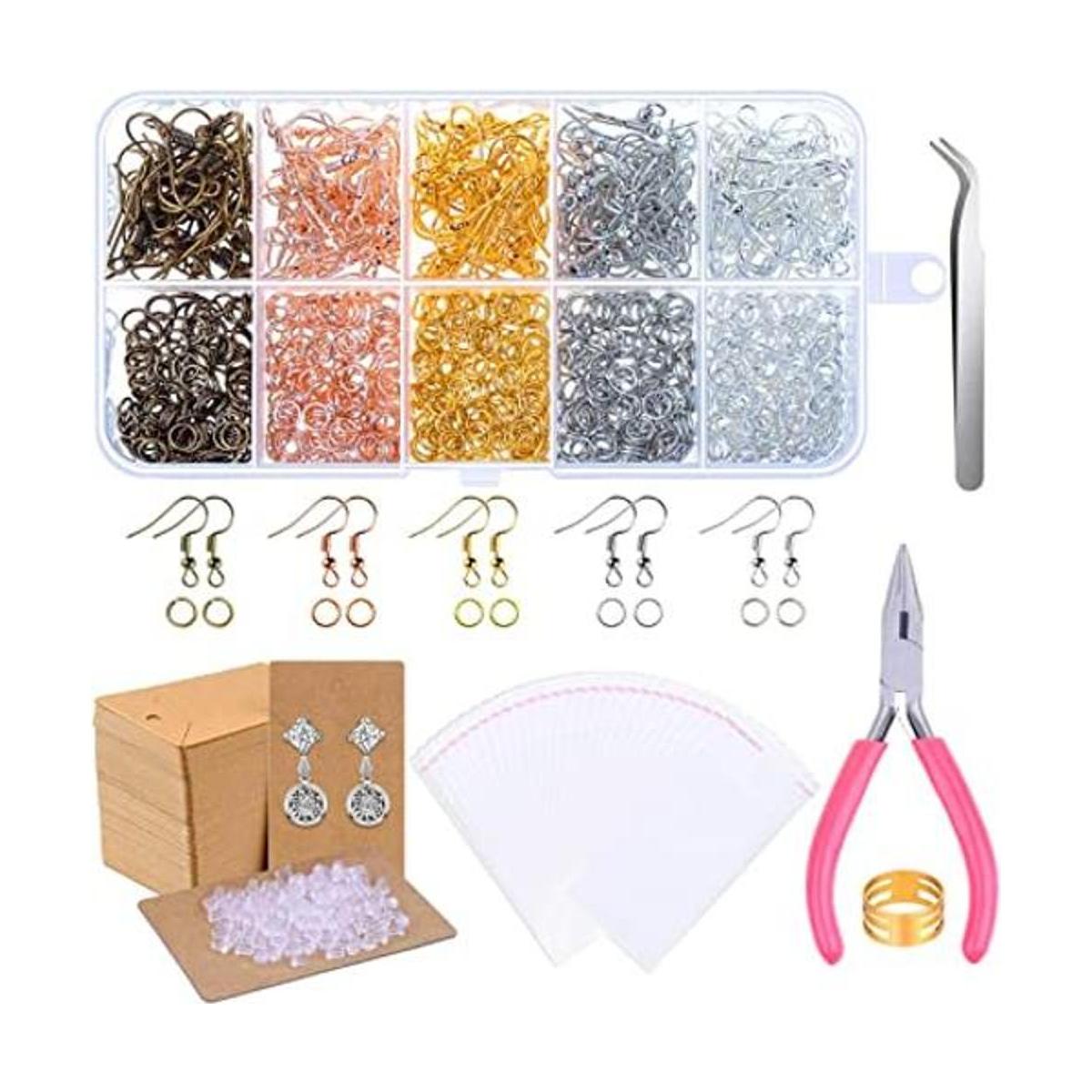 Paxcoo 1350 piezas de suministros para hacer aretes con
