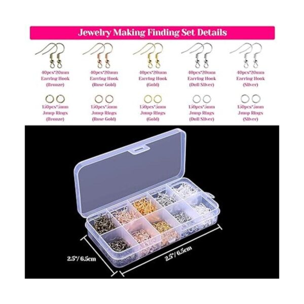 Paxcoo 1350 piezas de suministros para hacer aretes con