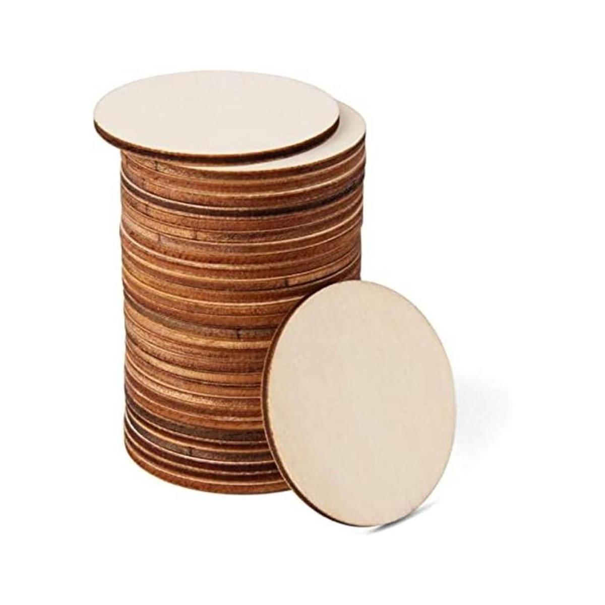Arroyner Discos de madera pequeños de 2 pulgadas círculos