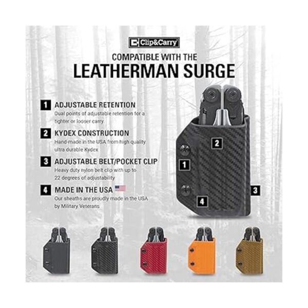 Clip Carry Kydex Funda multiherramienta para cuero_2